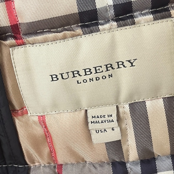 Burberry London Womens Quilted Black Lightweight Jacket Size 6 - Picture 5 of 7